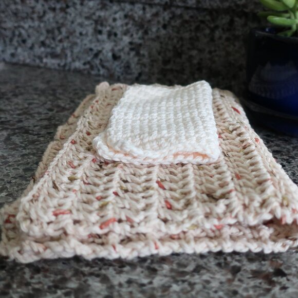 Multicolored Crochet Dish Drying Mats 100% Cotton Kitchen - Picture 11 of 12